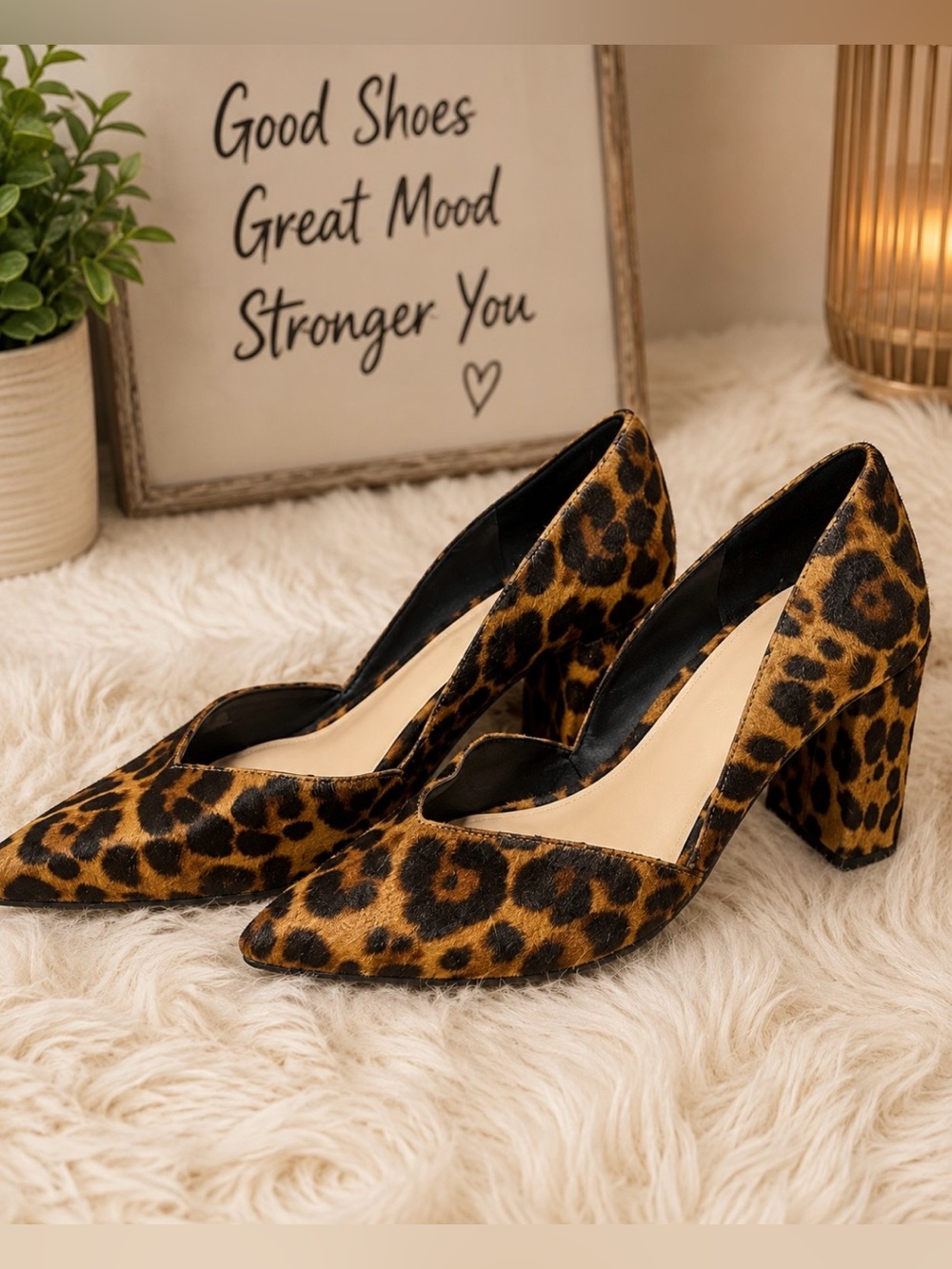 1. STATE Cow Hair Upper Heels